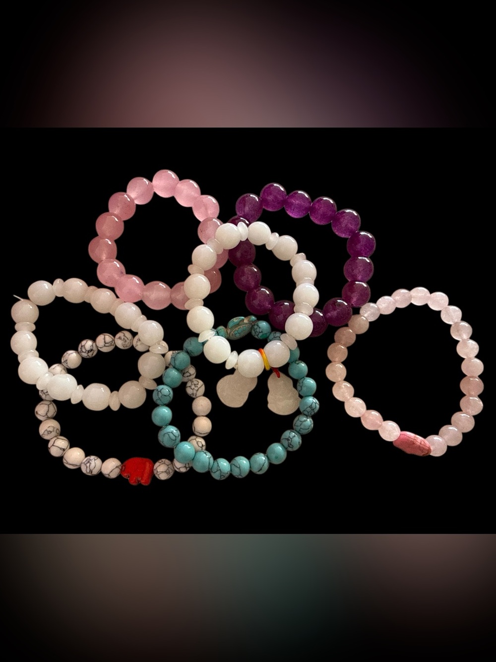 SET OF 7 Beaded Bracelets From Thailand-NEW!